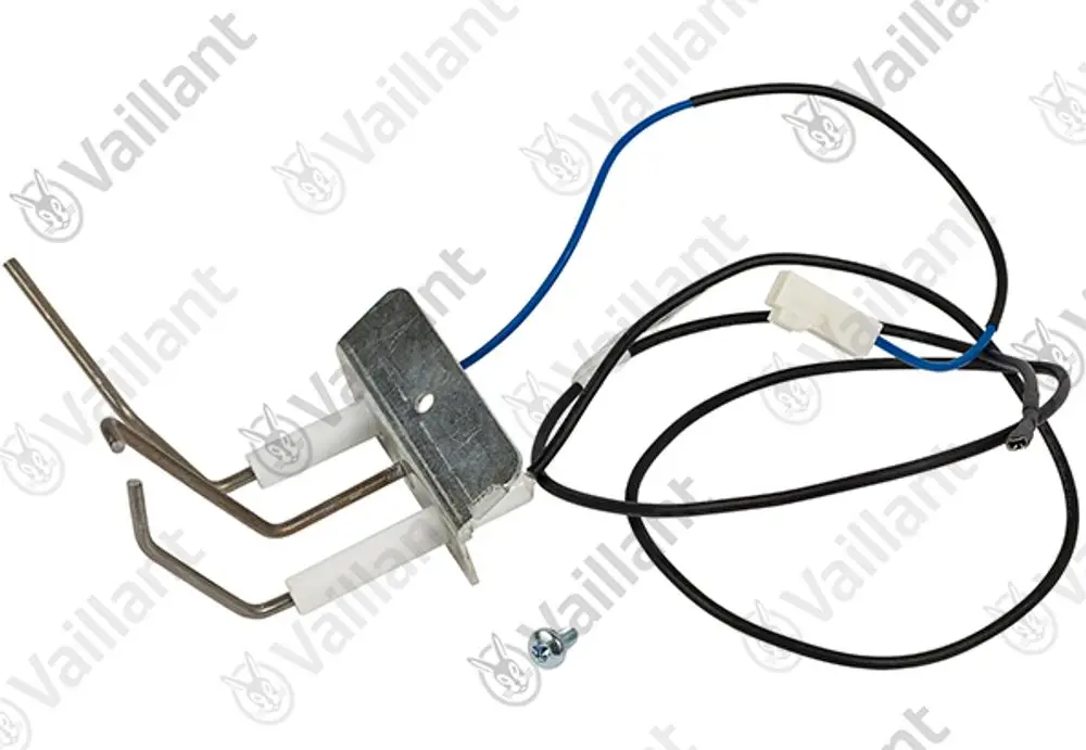 Vaillant Elektrode mit zwei Zündstäben und Anschlusskabel. Geeignet für Zünd- und Überwachungsfunktionen in Heizgeräten.